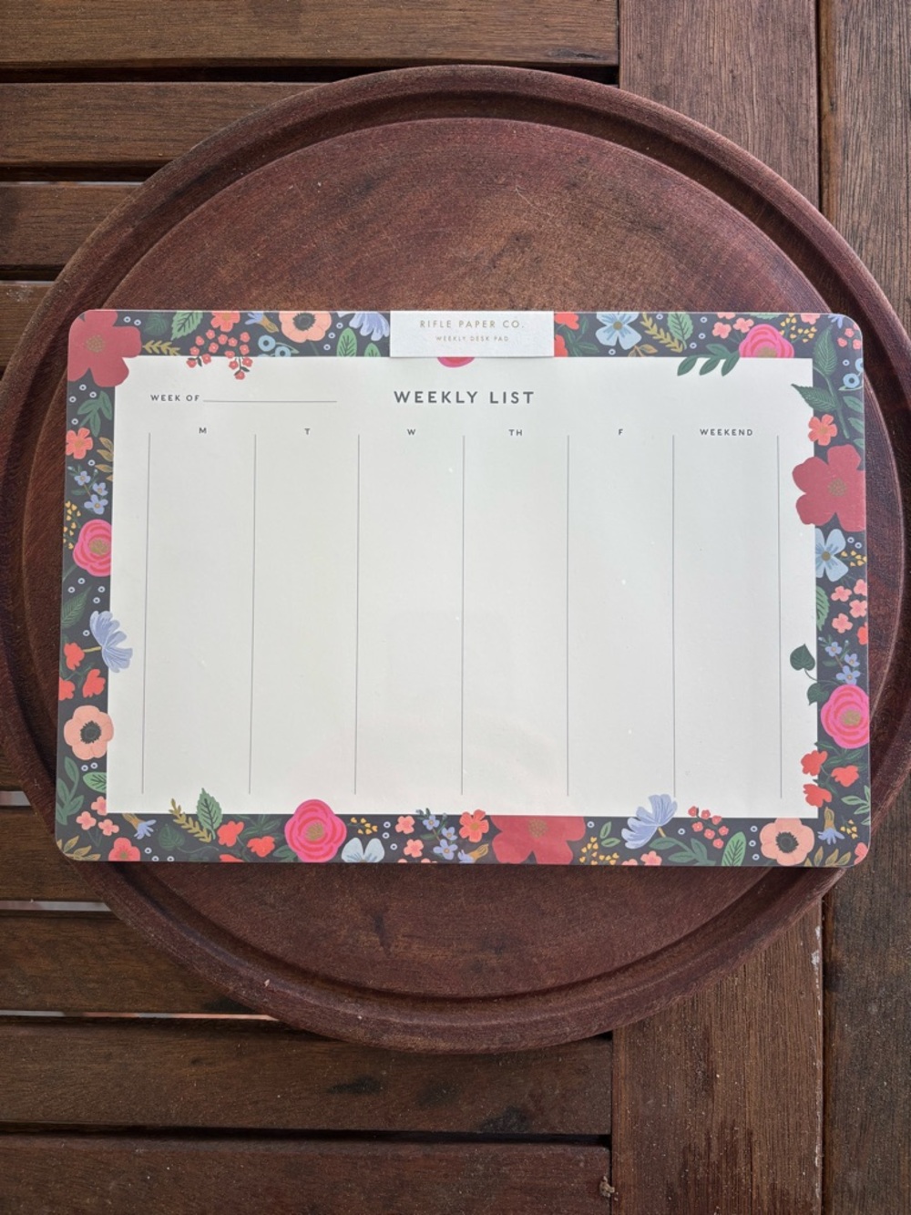 Rifle Paper Co. Wild Rose Weekly Desk Pad